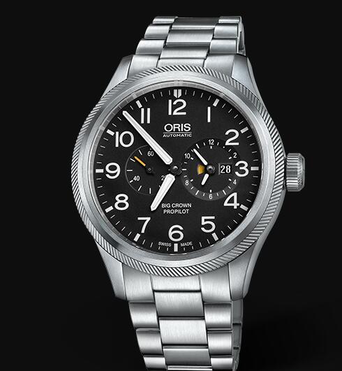 Review Oris Aviation Big Crown Pointer WORLDTIMER 44.7mm Replica Watch 01 690 7735 4164-07 8 22 19-1